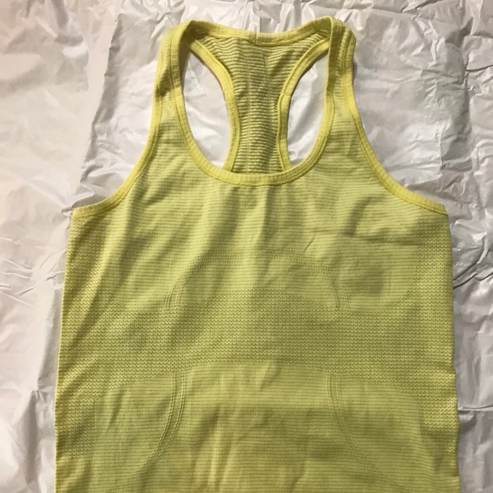 Lululemon yellow Swiftly tank size 6